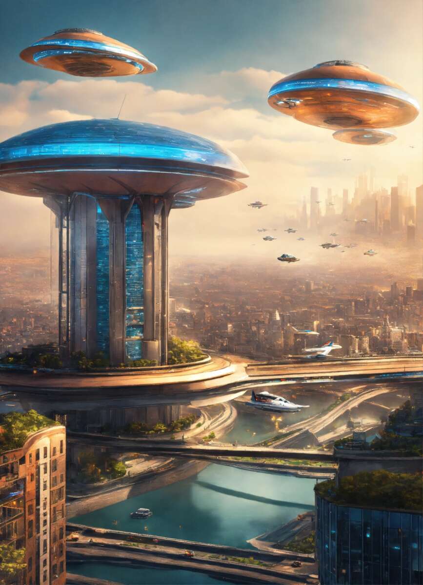 ai image futurist city